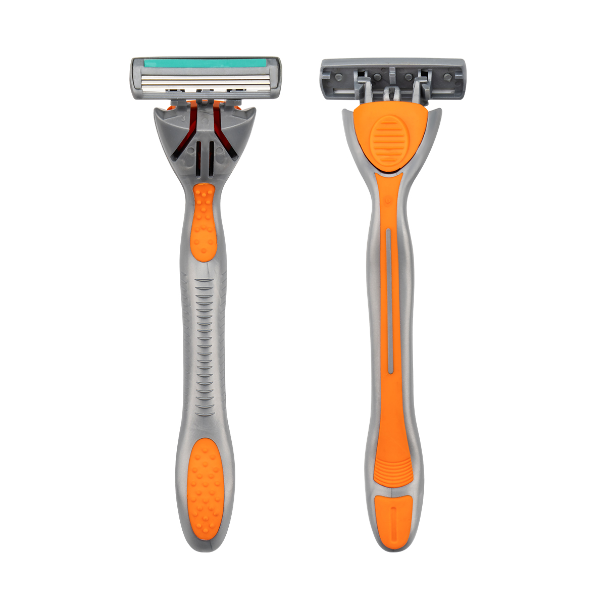 CX-T41 Rubber Handle Triple Blade Facial Disposable Shaving Razor for Women