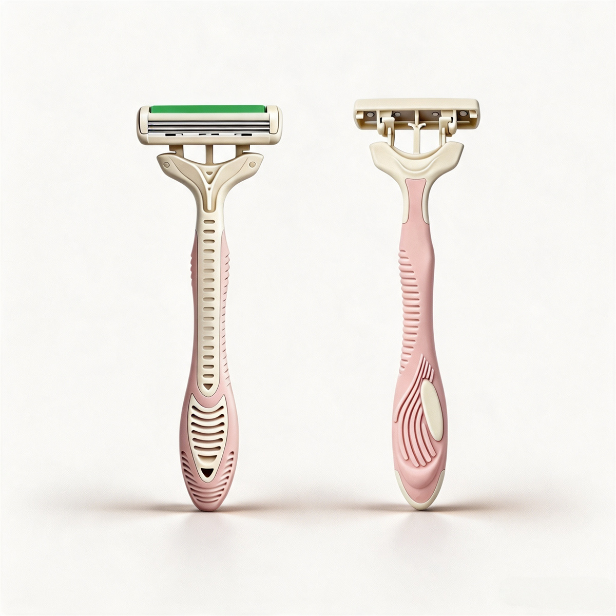 CX-T39 Lady Triple Stainless Steel Blade Pivoting Head Disposable Razor With Lubricating Strip