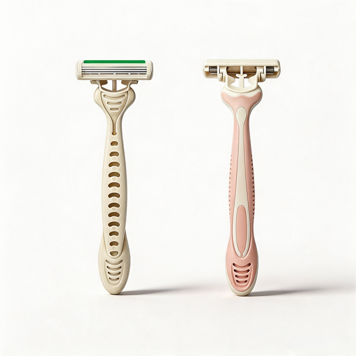 CX-T40 Triple Blade Shaver Razor Stainless Steel Disposable Face Shaver for Women with Rubber Handle